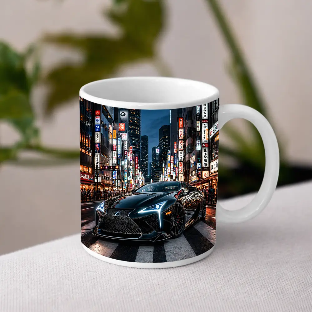 Lexus LC Black Night Tokyo City Streets – Mugs