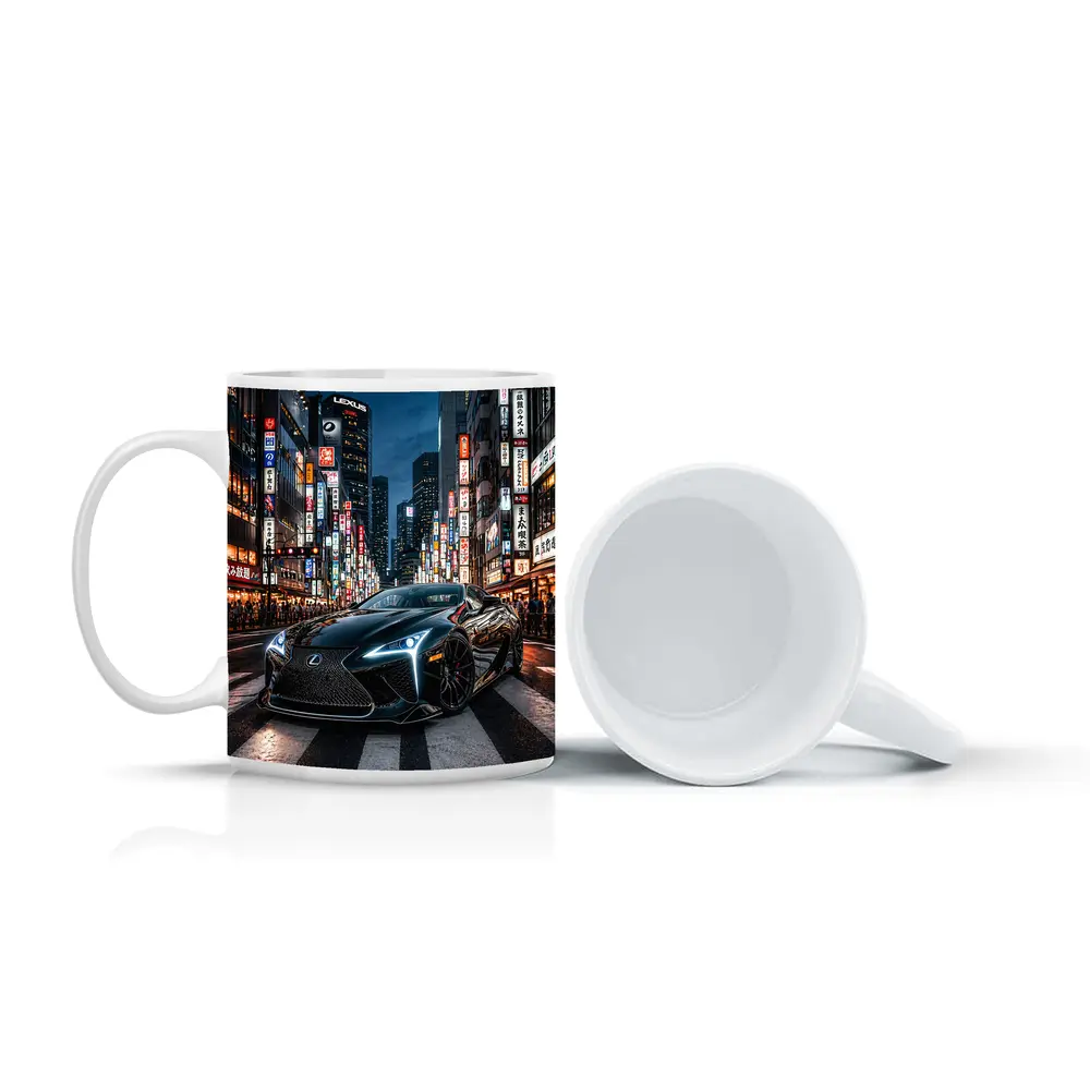 Lexus LC Black Night Tokyo City Streets – Mugs