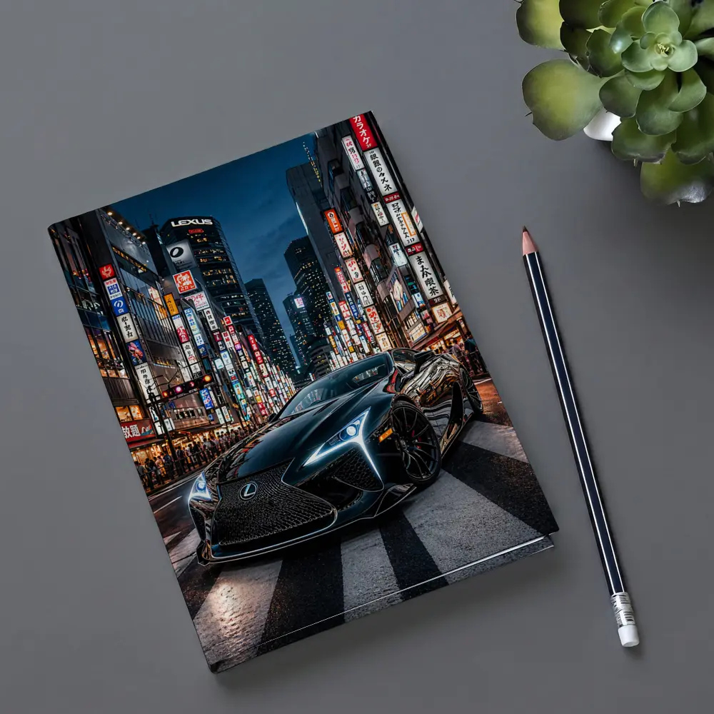 Lexus LC Black Night Tokyo City Streets – Notebooks
