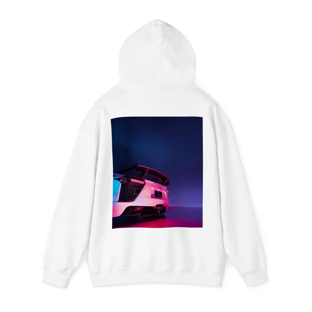 Lexus LFA White Rear Neon Studio – Hoodies