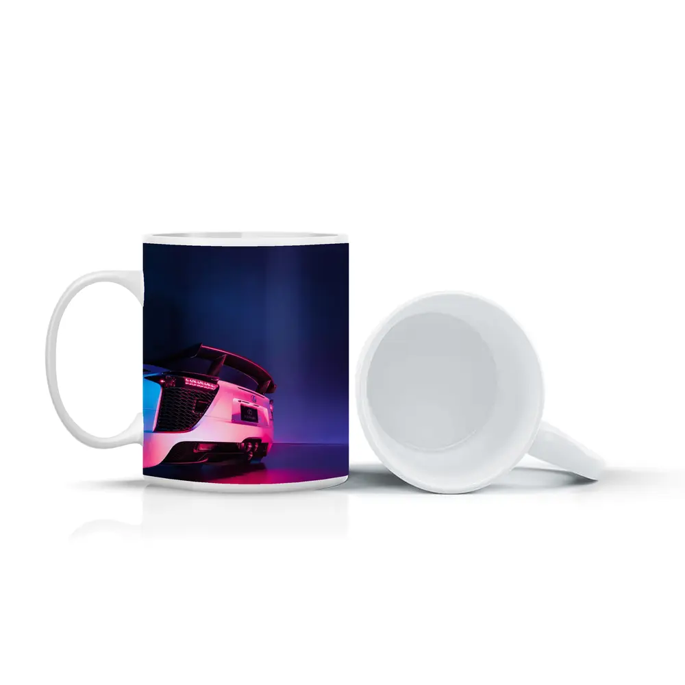 Lexus LFA White Rear Neon Studio – Mugs