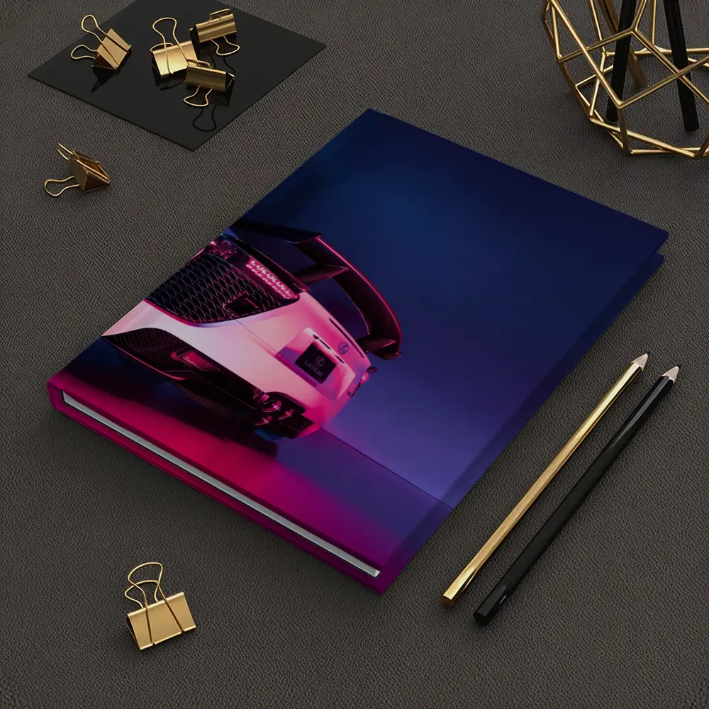 Lexus LFA White Rear Neon Studio – Notebooks