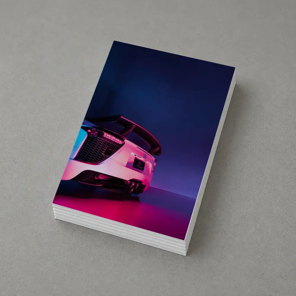 Lexus LFA White Rear Neon Studio – Postcards