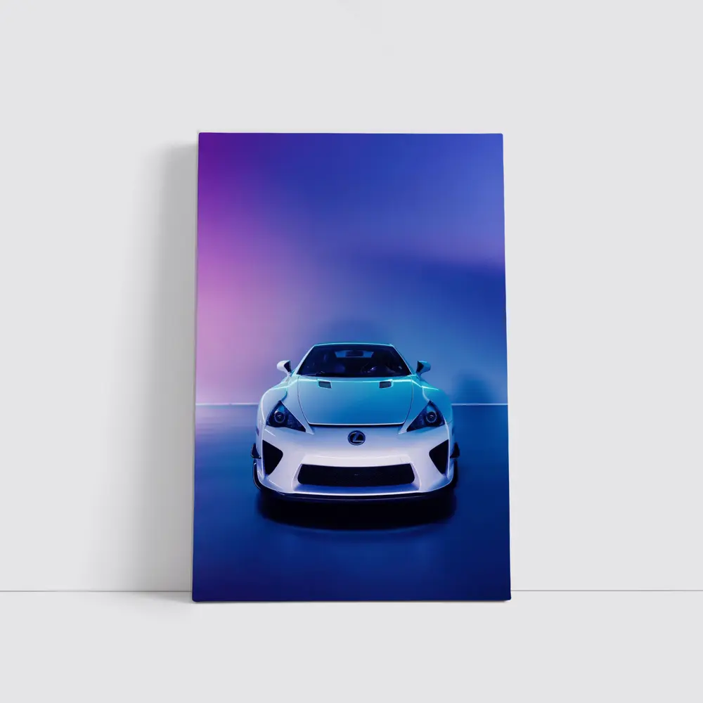 Lexus LFA White Supercar Neon Studio – Wall Art
