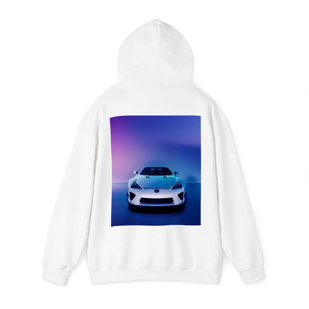 Lexus LFA White Supercar Neon Studio – Hoodies