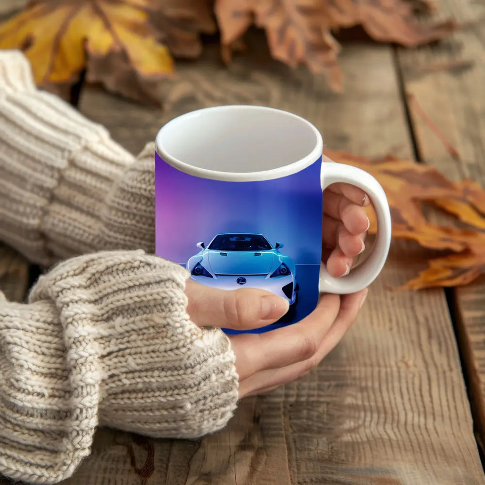 Lexus LFA White Supercar Neon Studio – Mugs