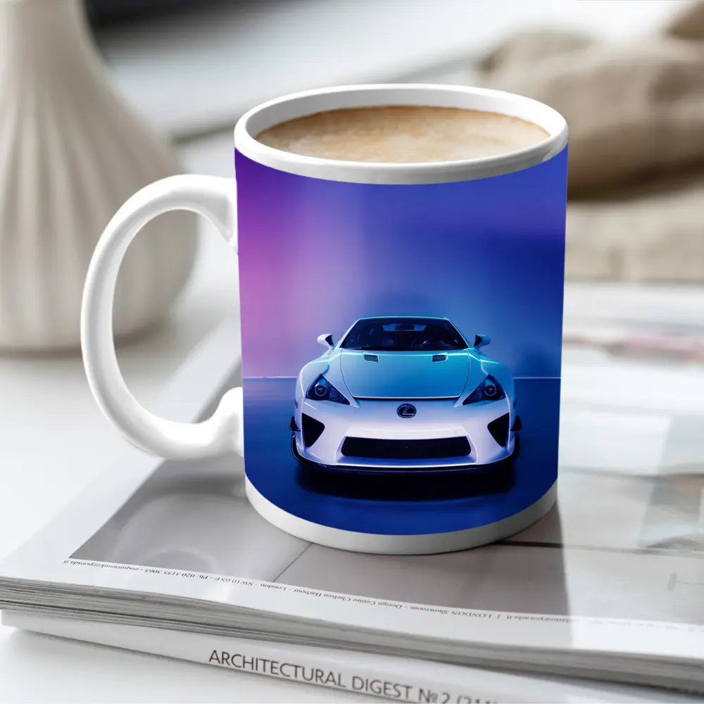 Lexus LFA White Supercar Neon Studio – Mugs