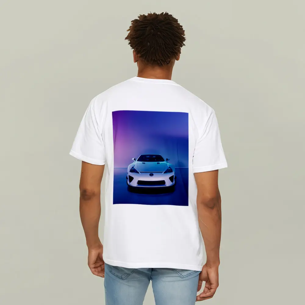Lexus LFA White Supercar Neon Studio – T-Shirts