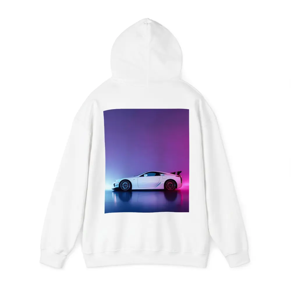 Lexus LFA White Supercar Neon Studio – Hoodies