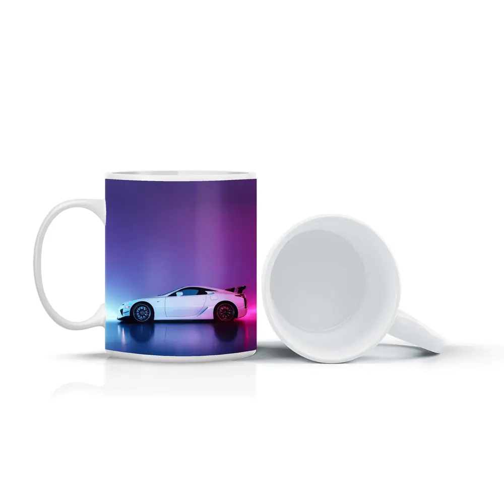 Lexus LFA White Supercar Neon Studio – Mugs