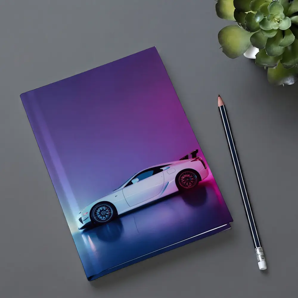 Lexus LFA White Supercar Neon Studio – Notebooks