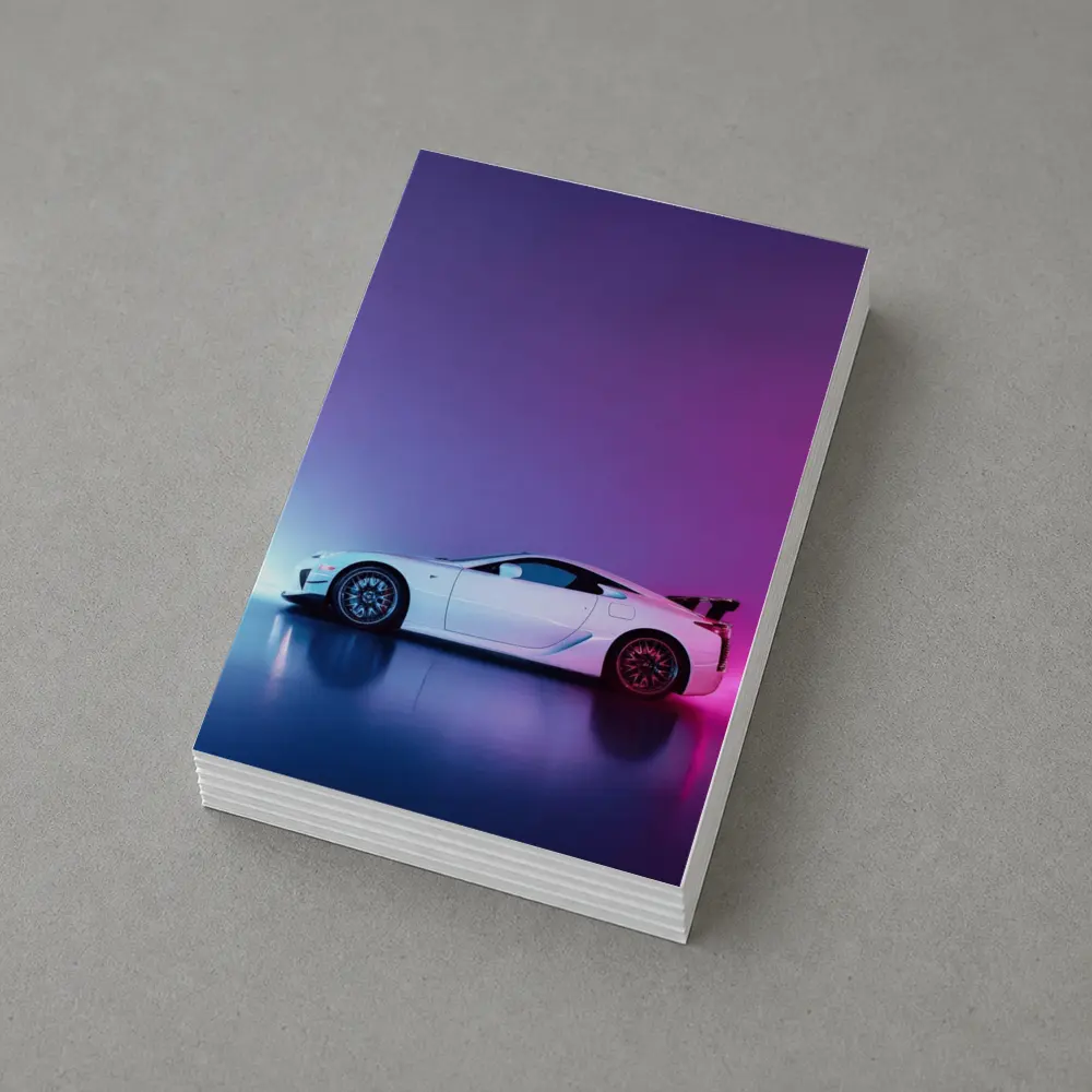 Lexus LFA White Supercar Neon Studio – Postcards