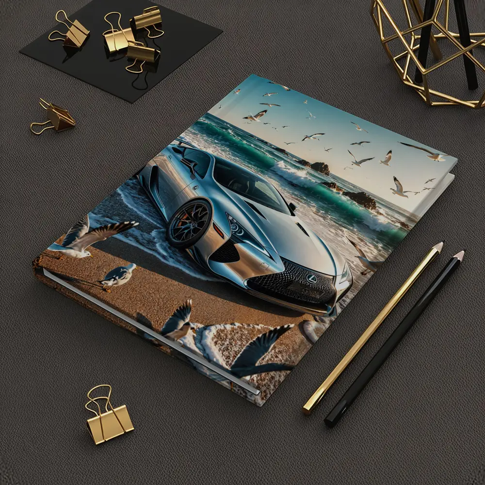 Lexus LFA Silver Sports Car Beach – Notebooks