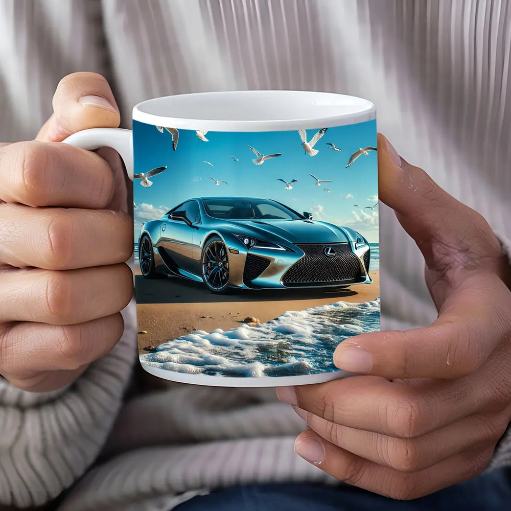 Lexus LC Coastal Beach Blue Sky – Mugs