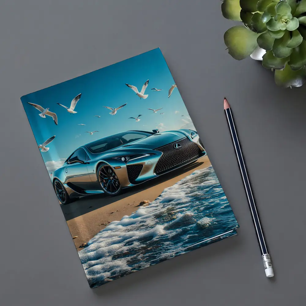 Lexus LC Coastal Beach Blue Sky – Notebooks