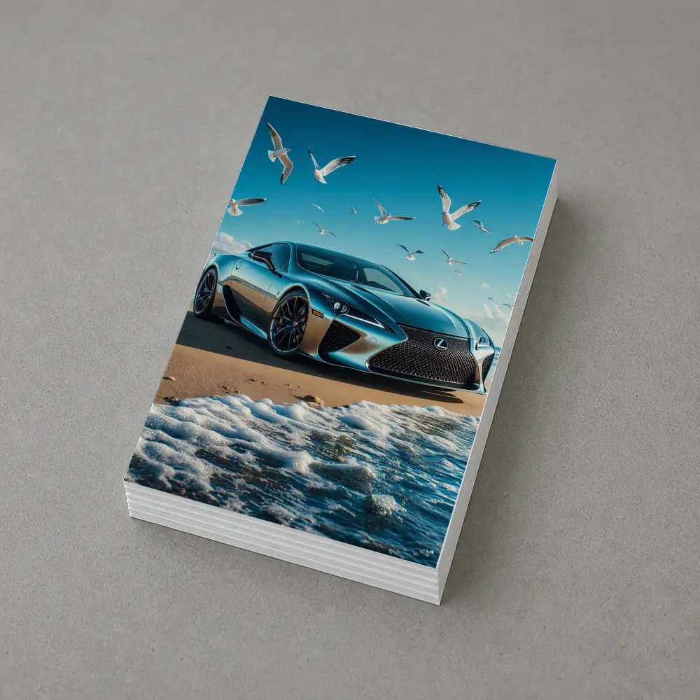Lexus LC Coastal Beach Blue Sky – Postcards