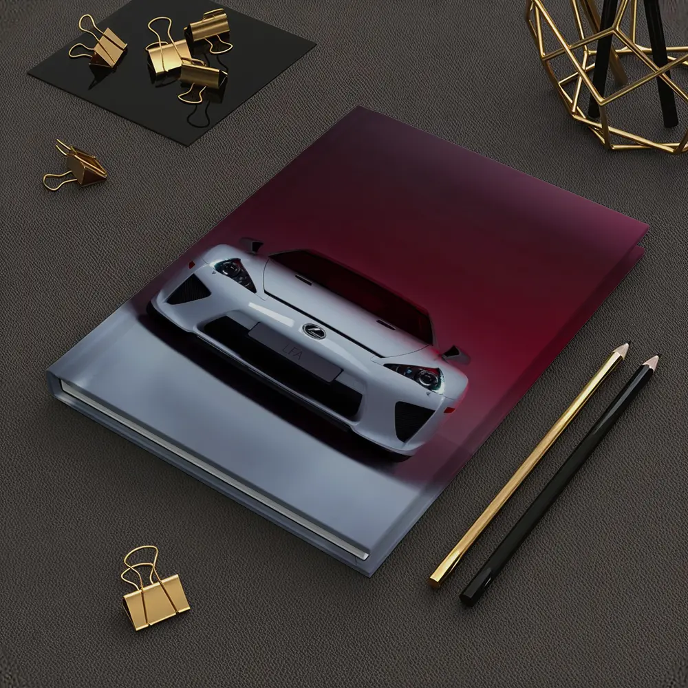 Lexus LFA White Supercar Red Background – Notebooks