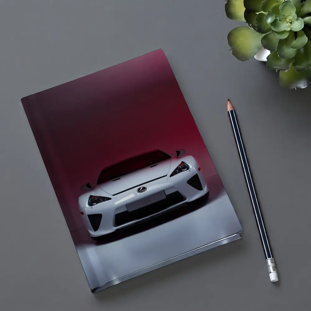 Lexus LFA White Supercar Red Background – Notebooks
