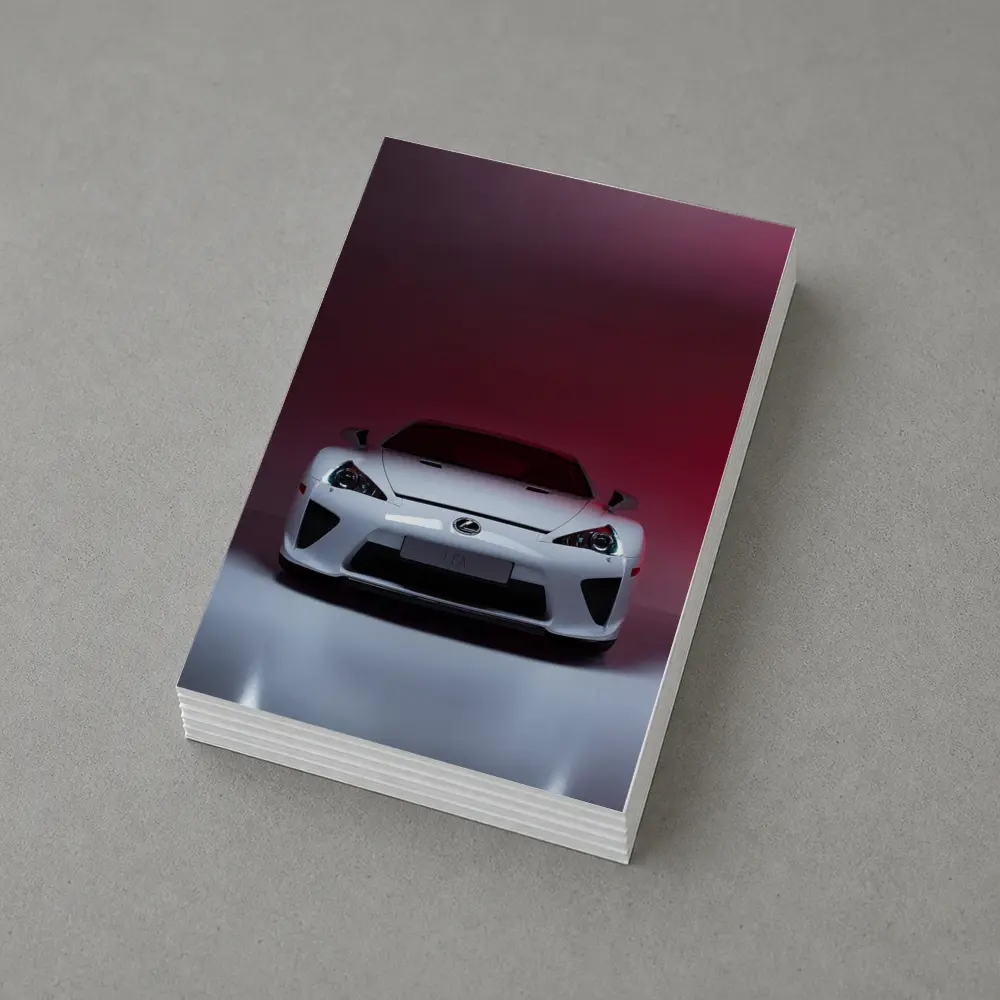 Lexus LFA White Supercar Red Background – Postcards