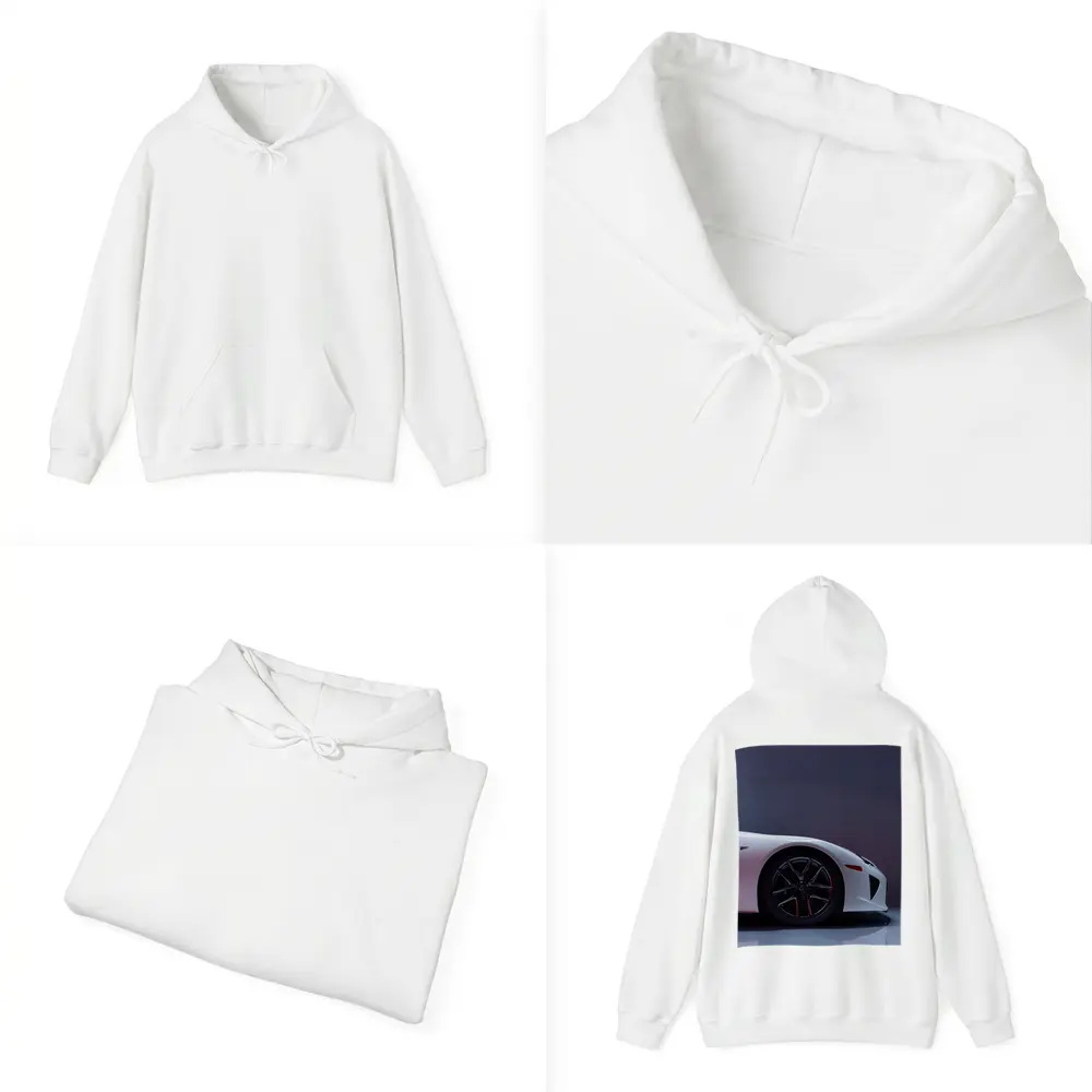 Lexus LFA White Supercar Studio Shot – Hoodies