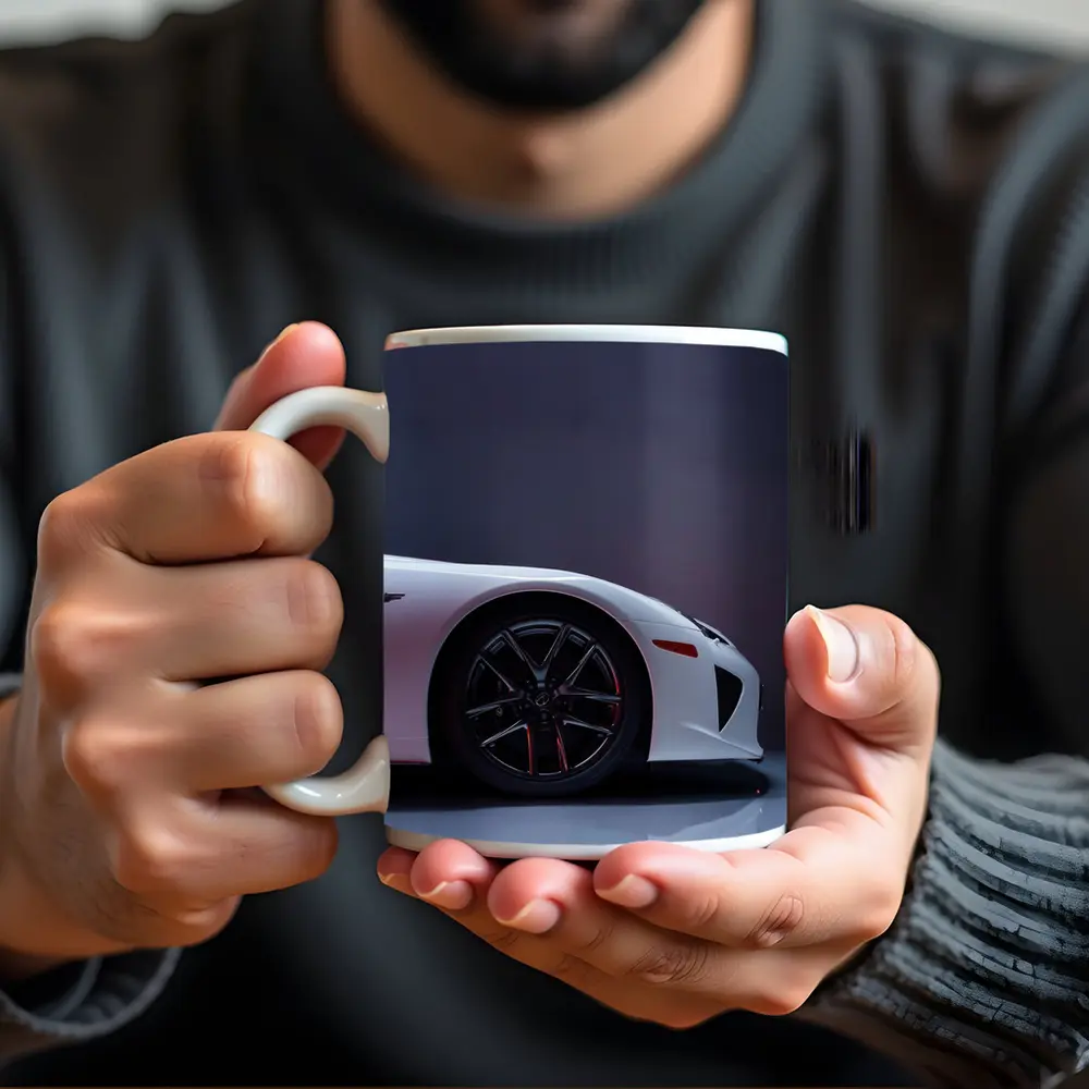Lexus LFA White Supercar Studio Shot – Mugs