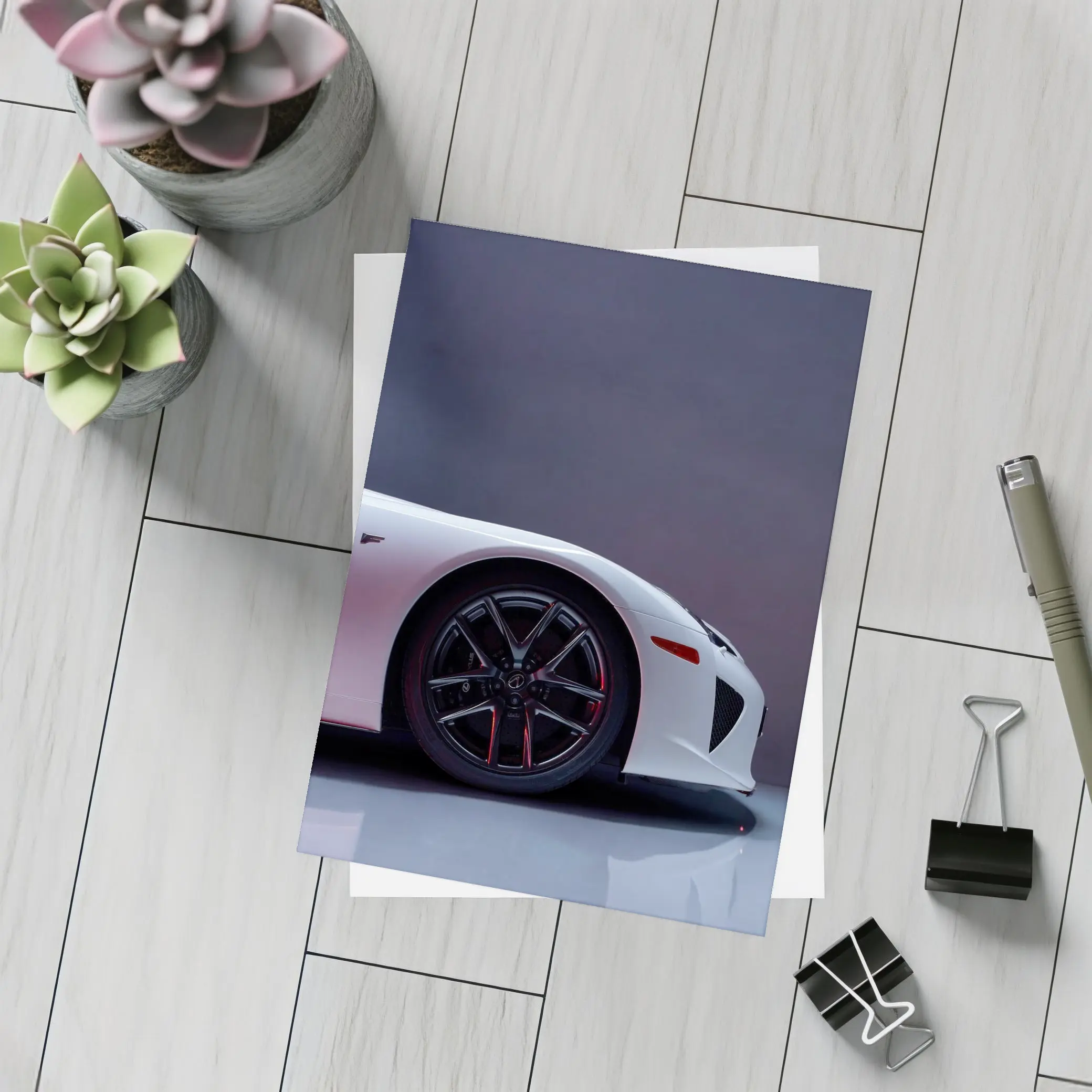 Lexus LFA White Supercar Studio Shot – Postcards