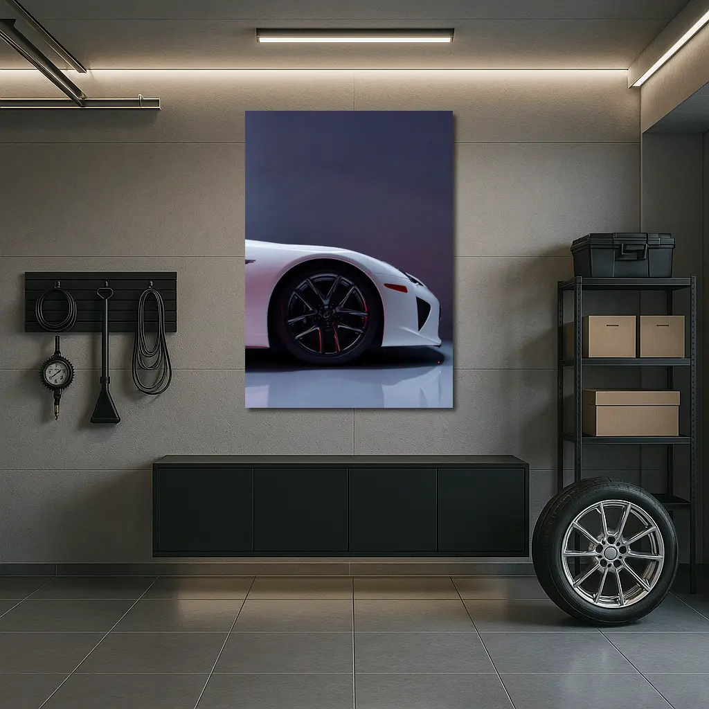 Lexus LFA White Supercar Studio Shot – Wall Art