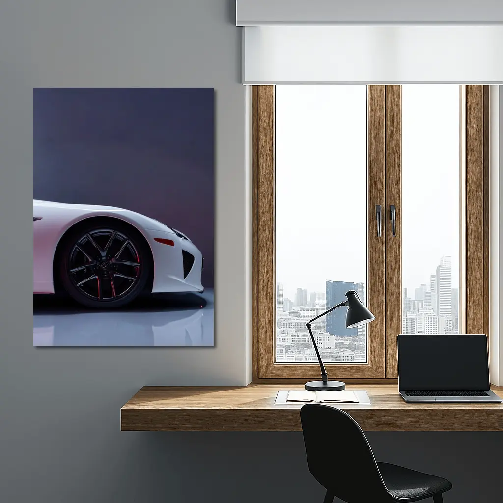 Lexus LFA White Supercar Studio Shot – Wall Art