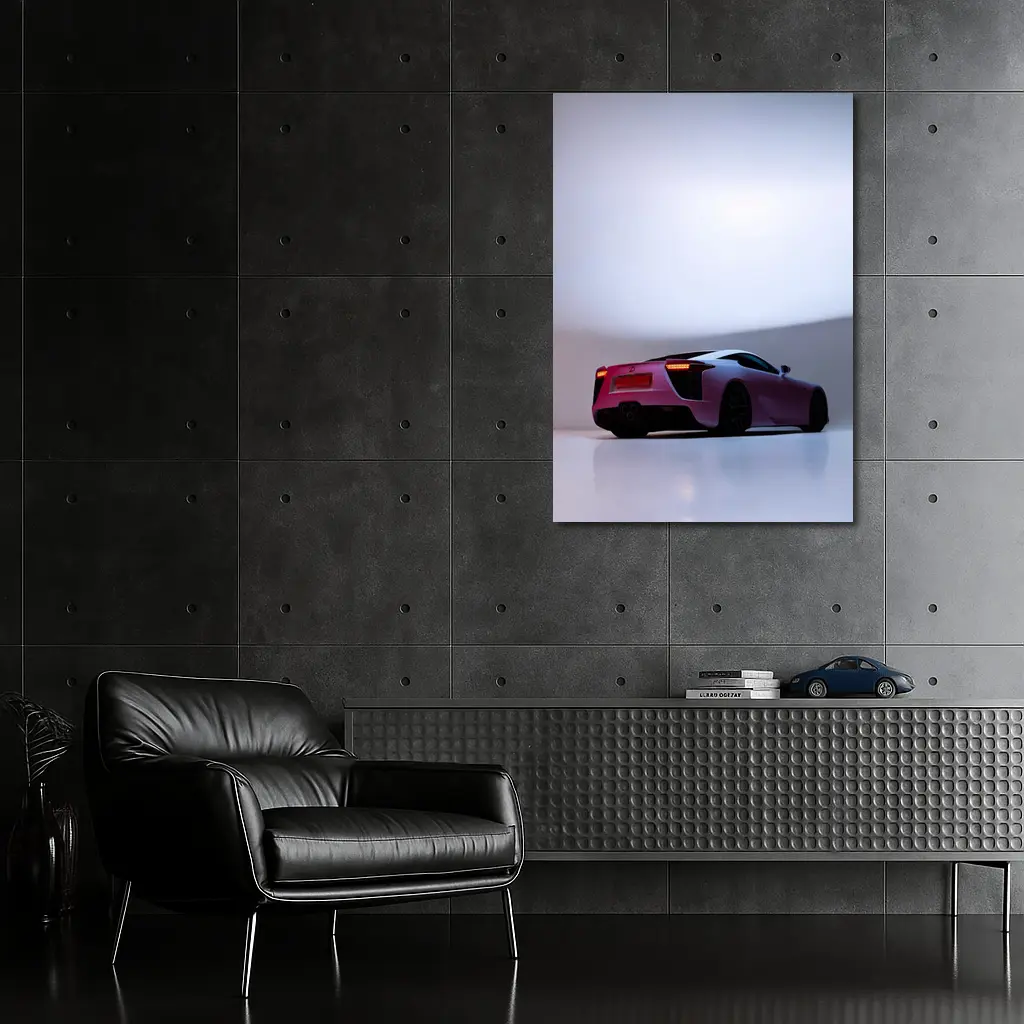 Lexus LFA Pink Supercar Studio Shot – Wall Art