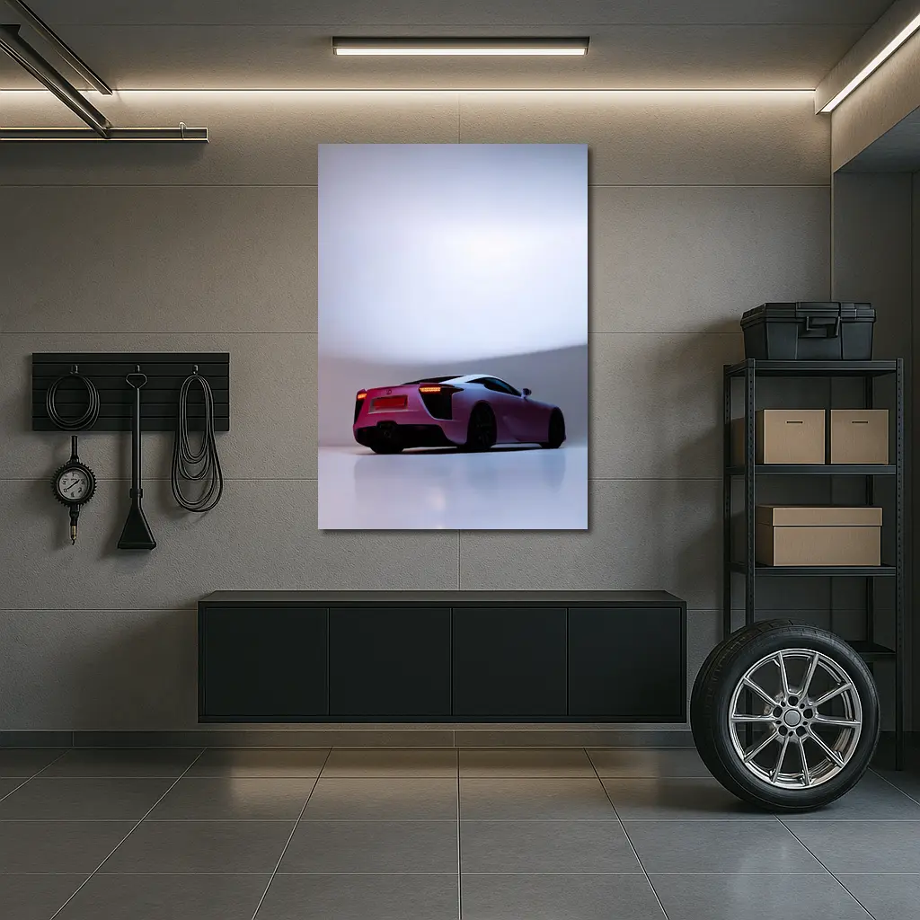 Lexus LFA Pink Supercar Studio Shot – Wall Art