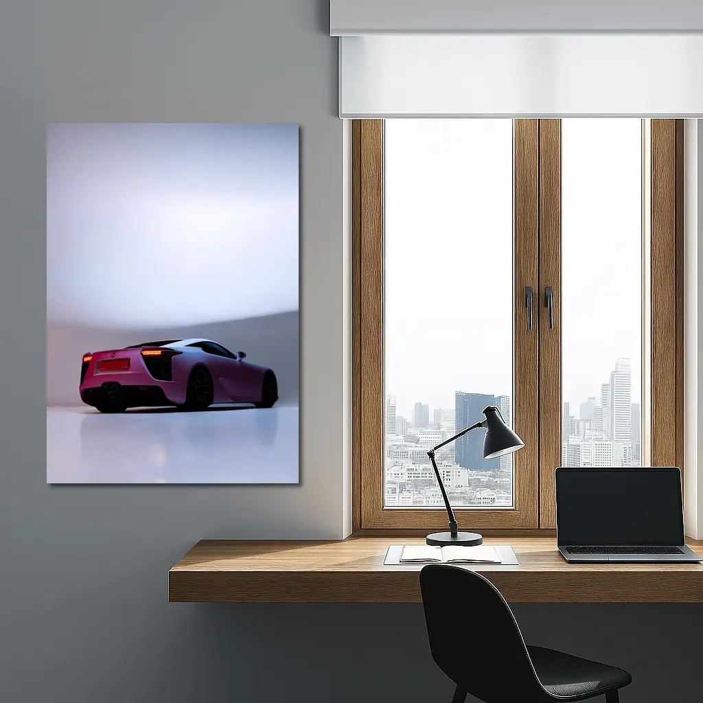 Lexus LFA Pink Supercar Studio Shot – Wall Art