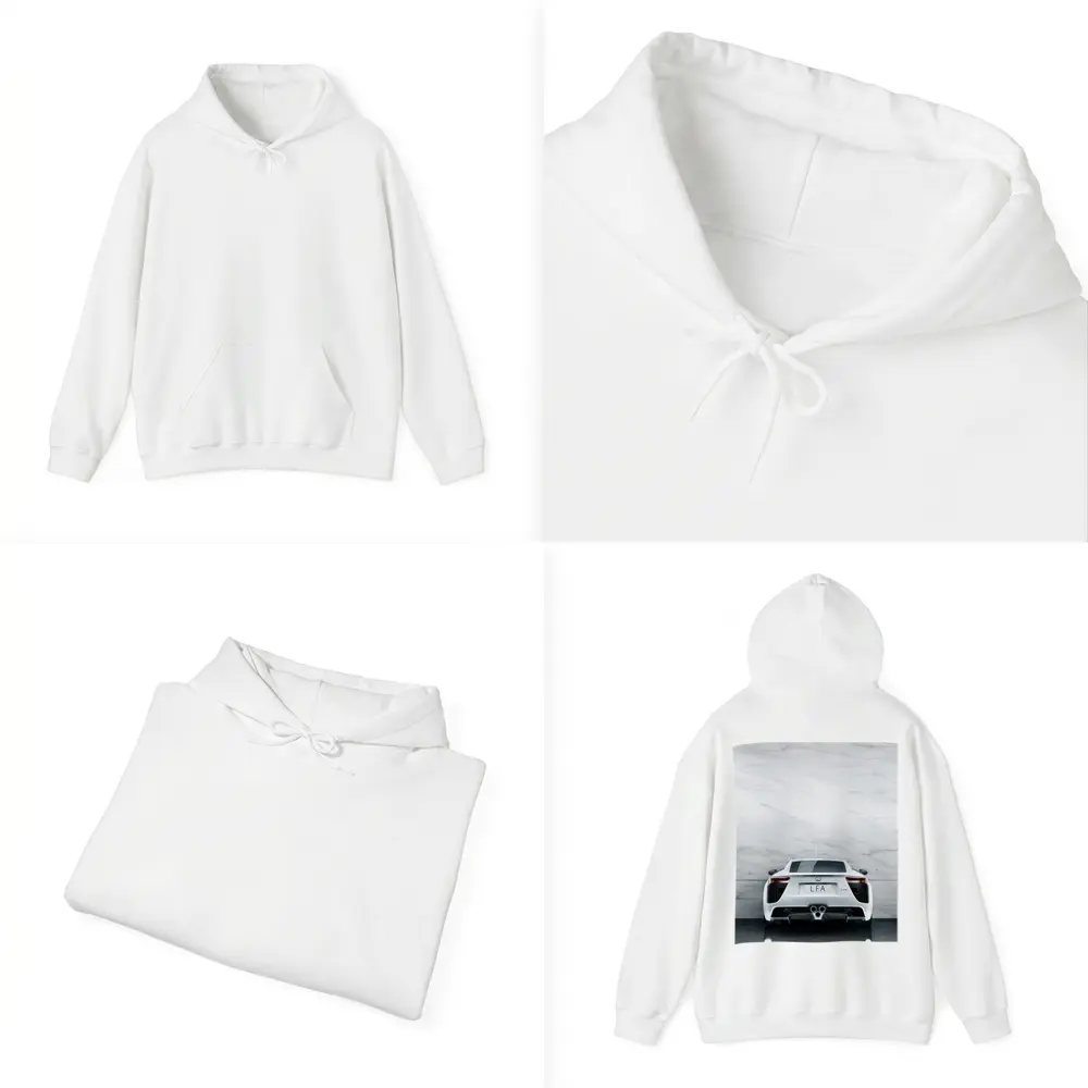 Lexus LFA White Rear Marble Wall – Hoodies
