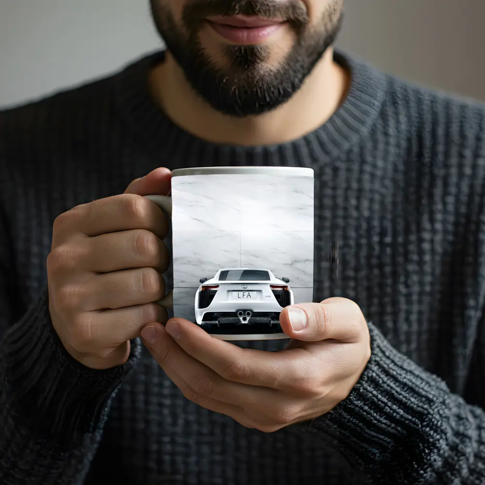 Lexus LFA White Rear Marble Wall – Mugs