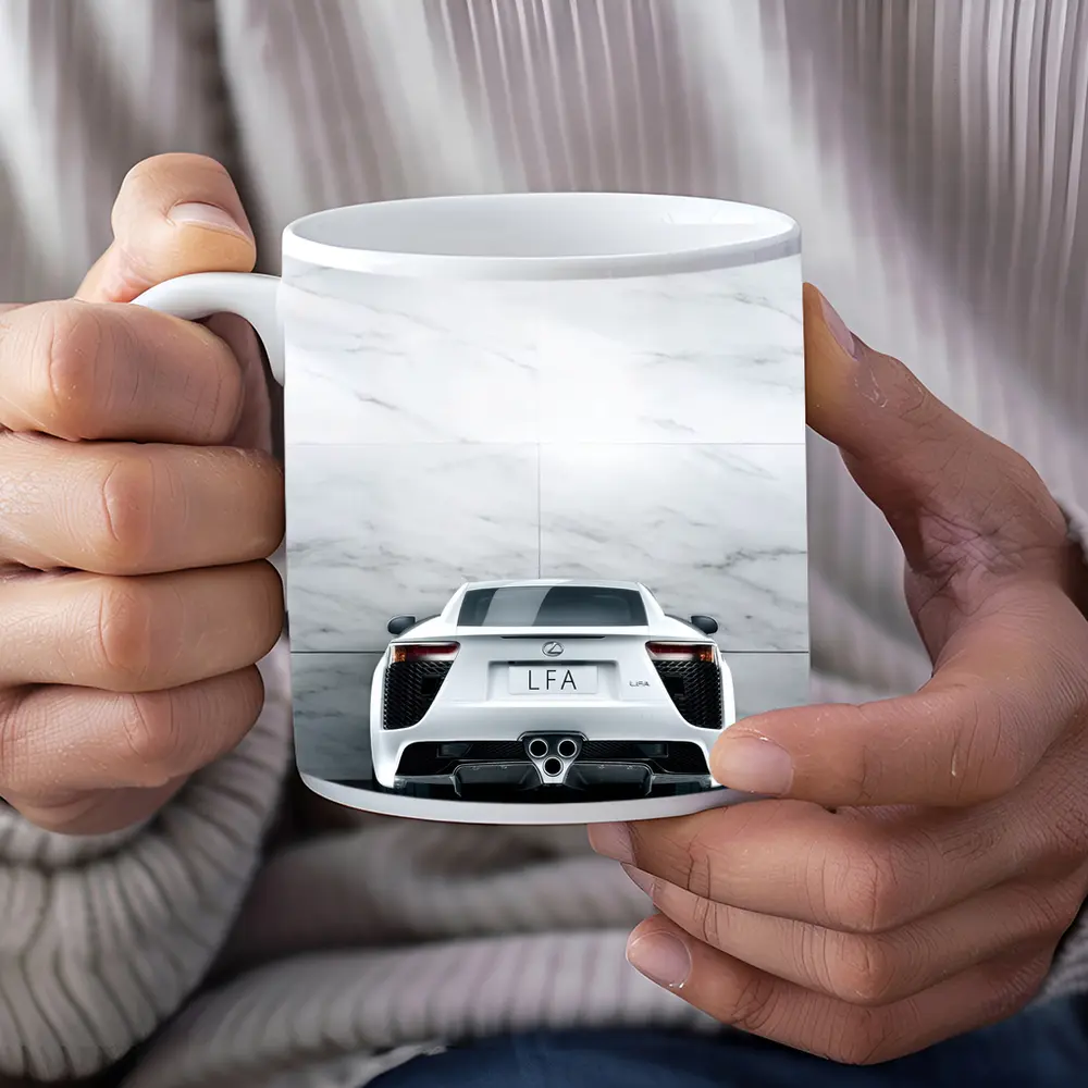 Lexus LFA White Rear Marble Wall – Mugs