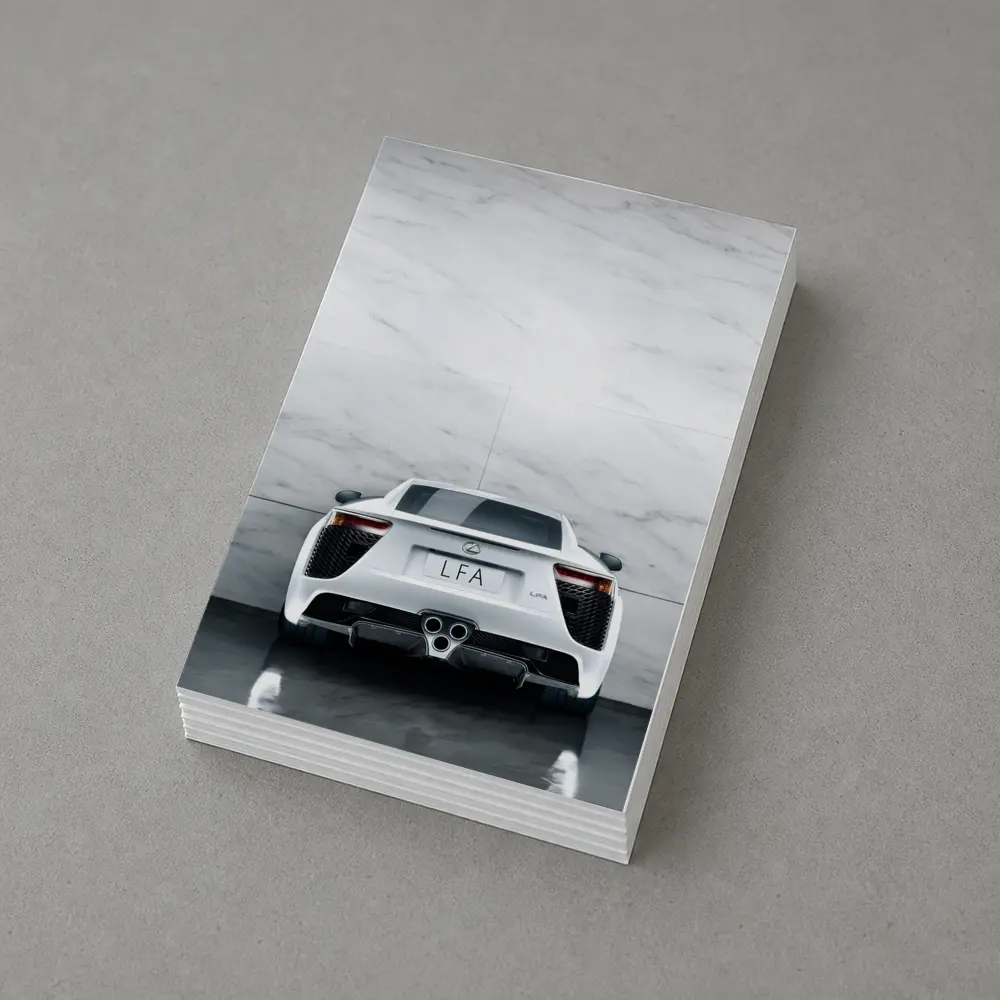 Lexus LFA White Rear Marble Wall – Postcards