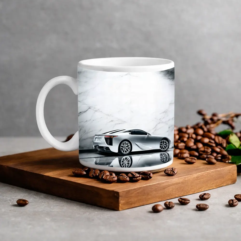 Lexus LFA Silver White Marble Studio – Mugs