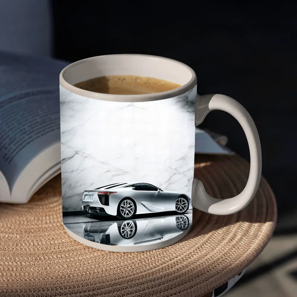 Lexus LFA Silver White Marble Studio – Mugs
