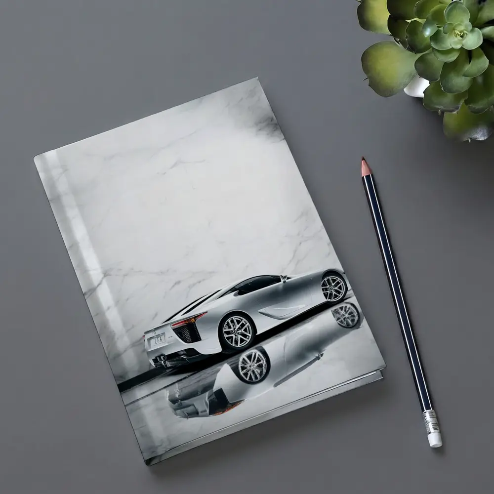 Lexus LFA Silver White Marble Studio – Notebooks