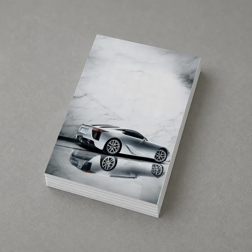 Lexus LFA Silver White Marble Studio – Postcards
