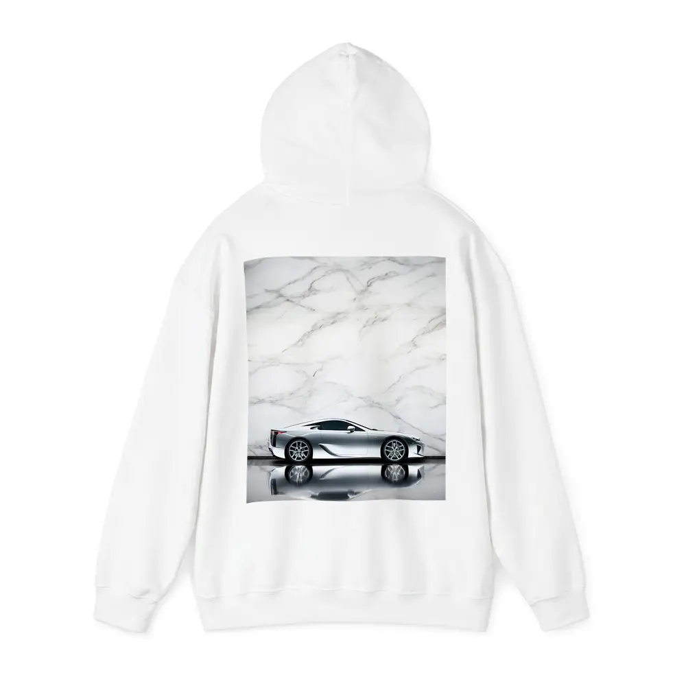 Lexus LFA Silver Car Marble Background – Hoodies
