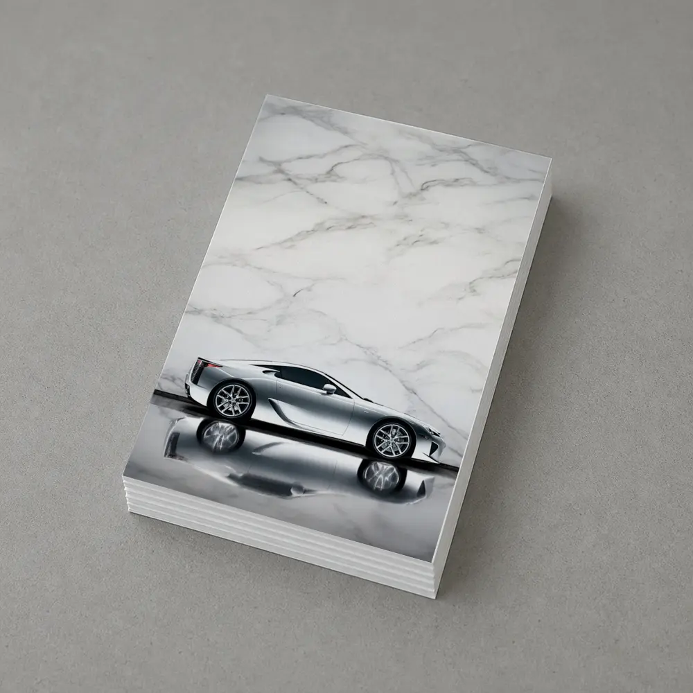Lexus LFA Silver Car Marble Background – Postcards