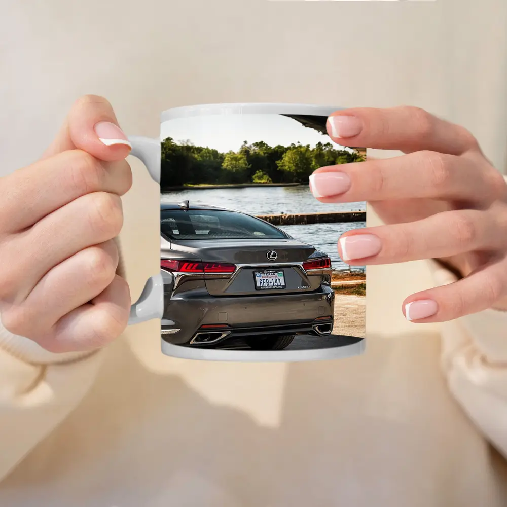 Lexus LS500 Rear View By River – Mugs
