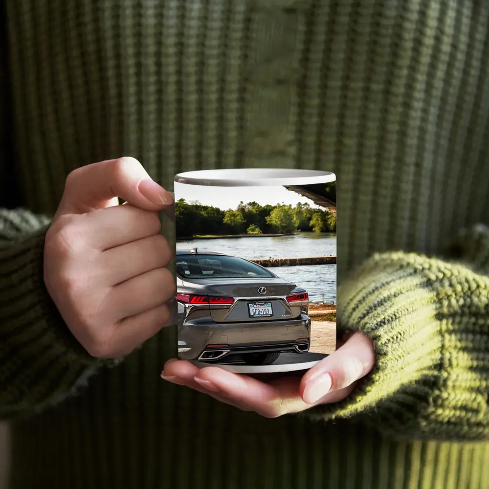 Lexus LS500 Rear View By River – Mugs