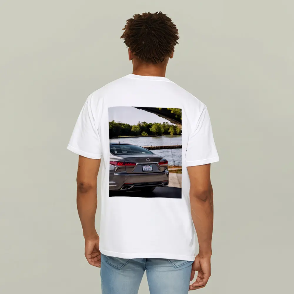 Lexus LS500 Rear View By River – T-Shirts
