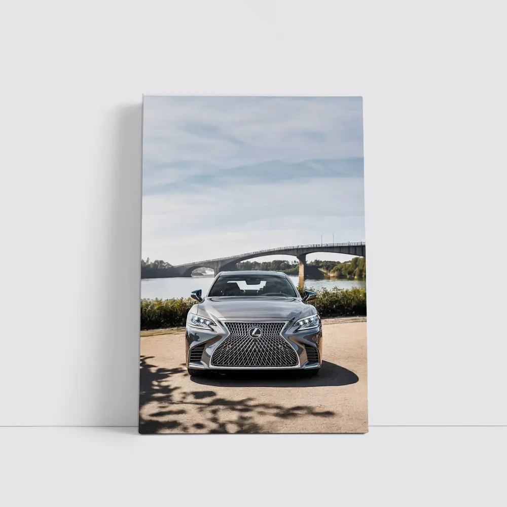 Lexus LS Five Hundred Front View River Bridge – Wall Art