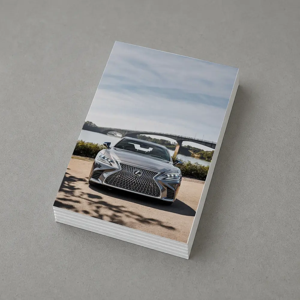 Lexus LS Five Hundred Front View River Bridge – Postcards