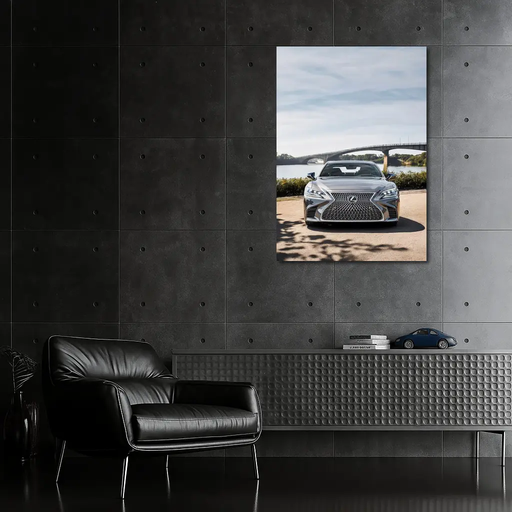 Lexus LS Five Hundred Front View River Bridge – Wall Art