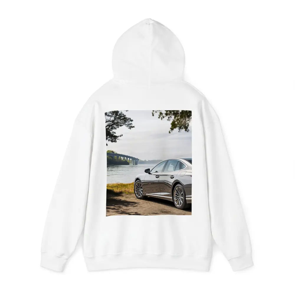 Lexus LS Parked By River Bridge – Hoodies