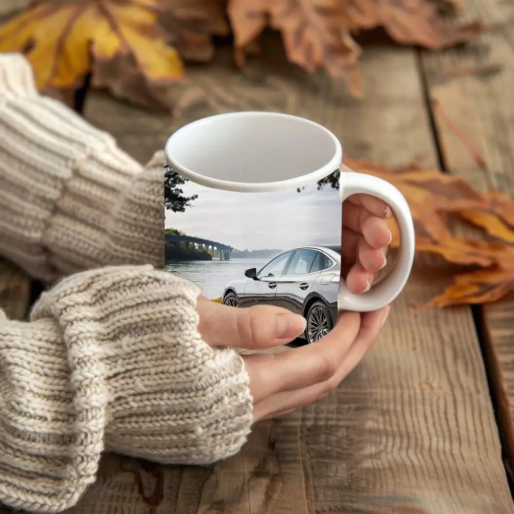 Lexus LS Parked By River Bridge – Mugs