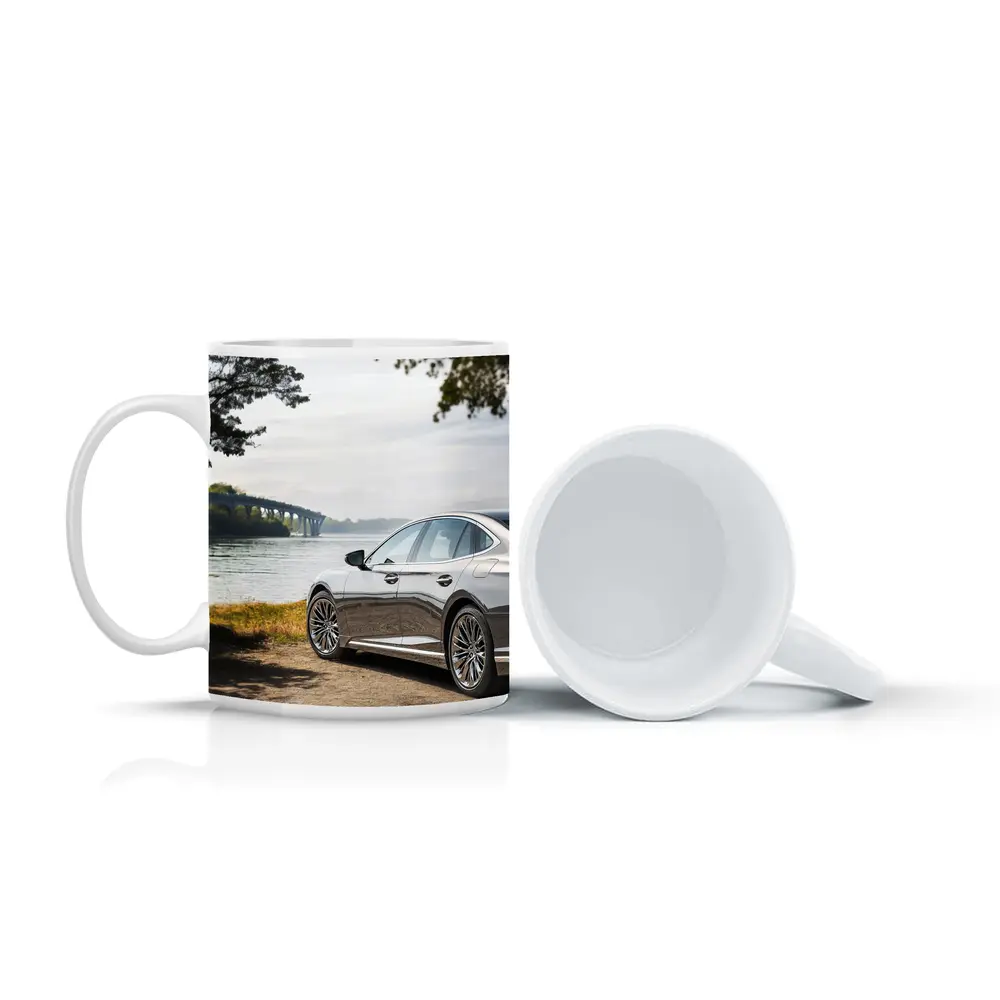Lexus LS Parked By River Bridge – Mugs